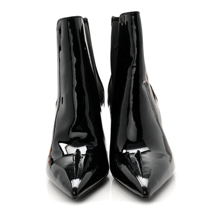 Saint Laurent Patent Opyum Ankle Booties 40 Black 2 of 11