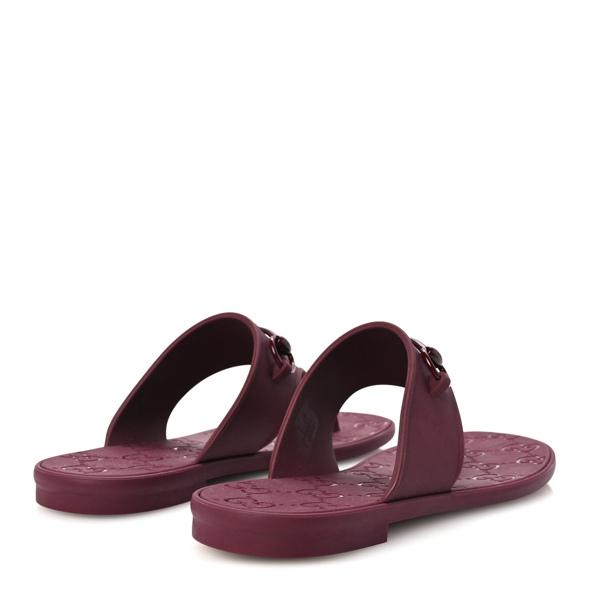 Rubber Womens Horsebit Thong Sandals 41 Rosso Ancora