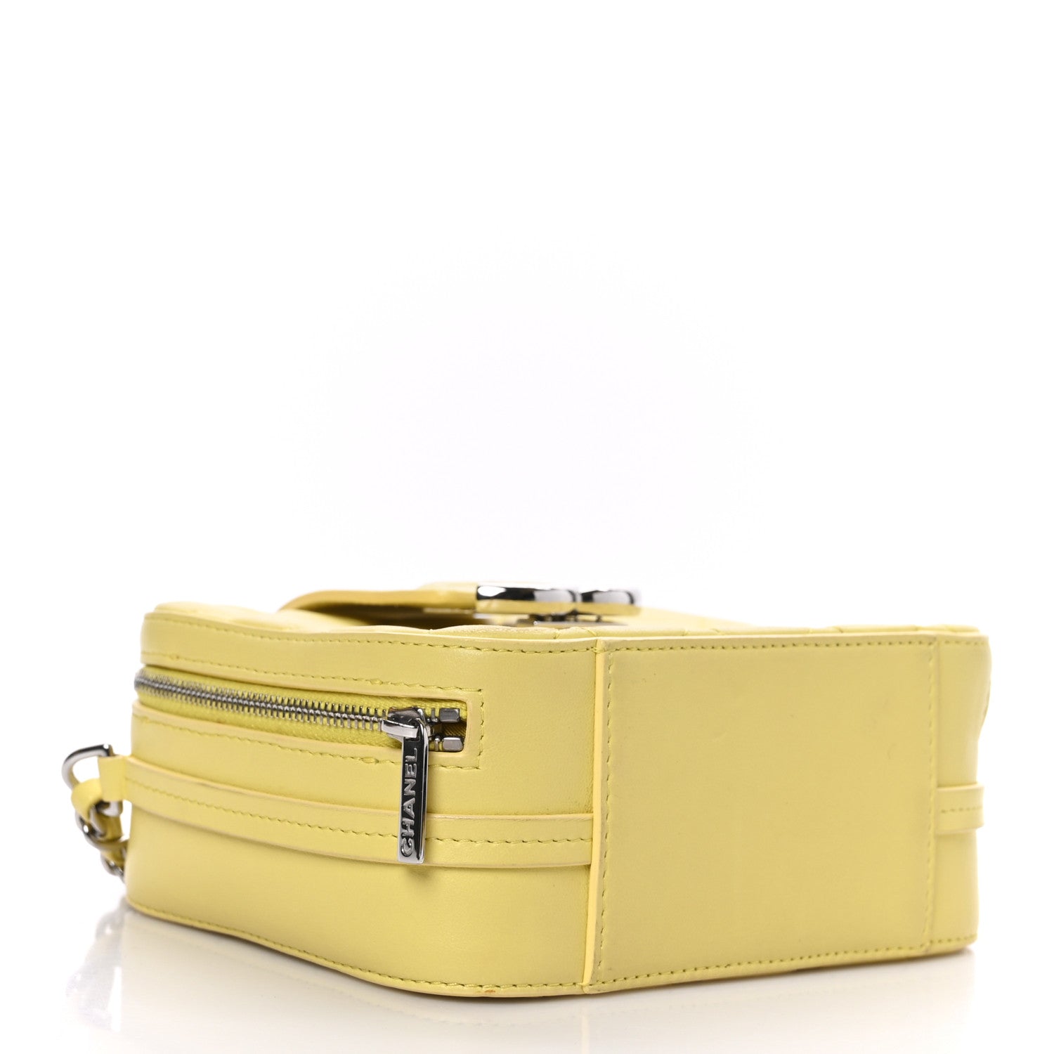 Chanel Lambskin Quilted Mini CC Box Camera Bag Yellow 4 of 10