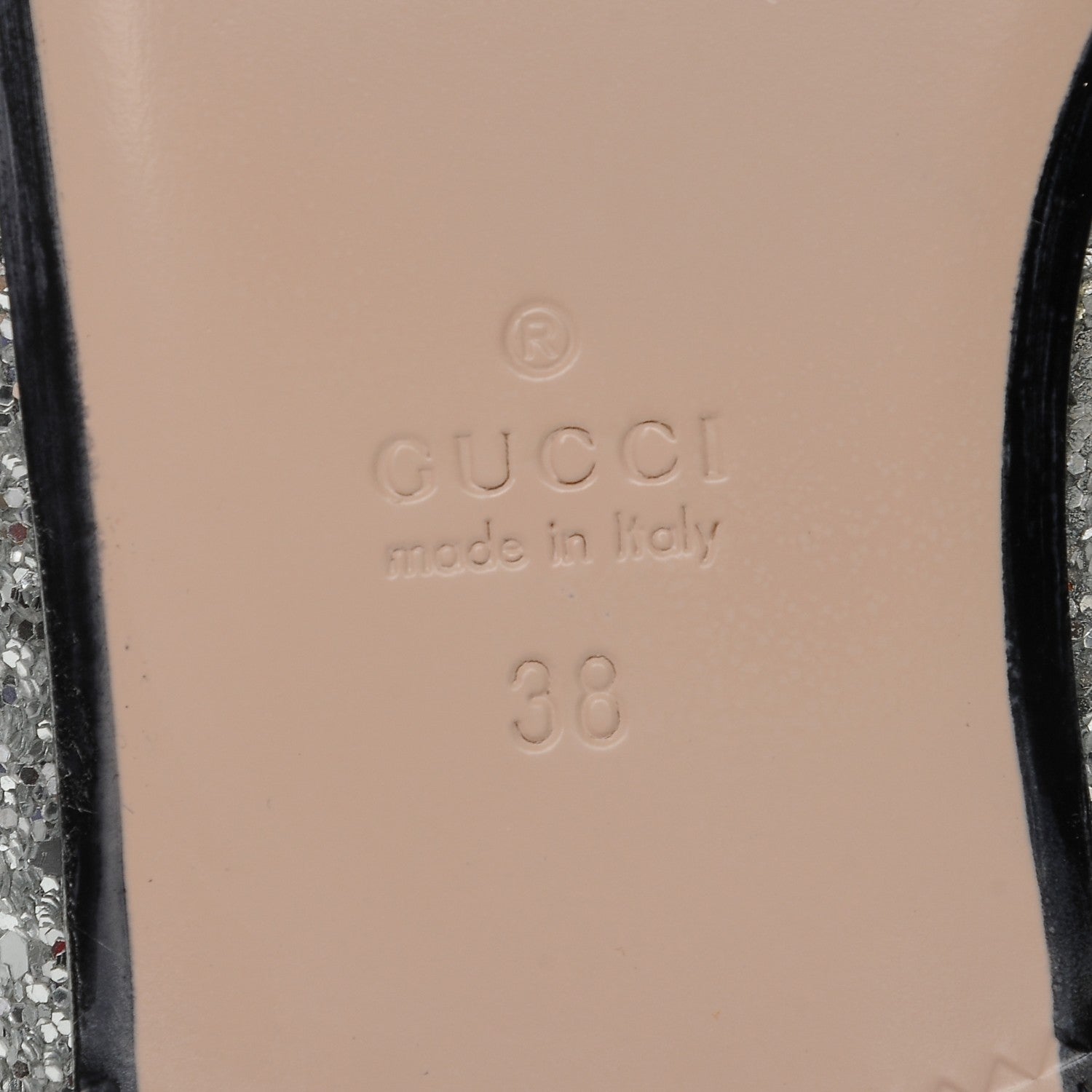 Gucci Glitter Princetown Slippers 38 Silver 6 of 9