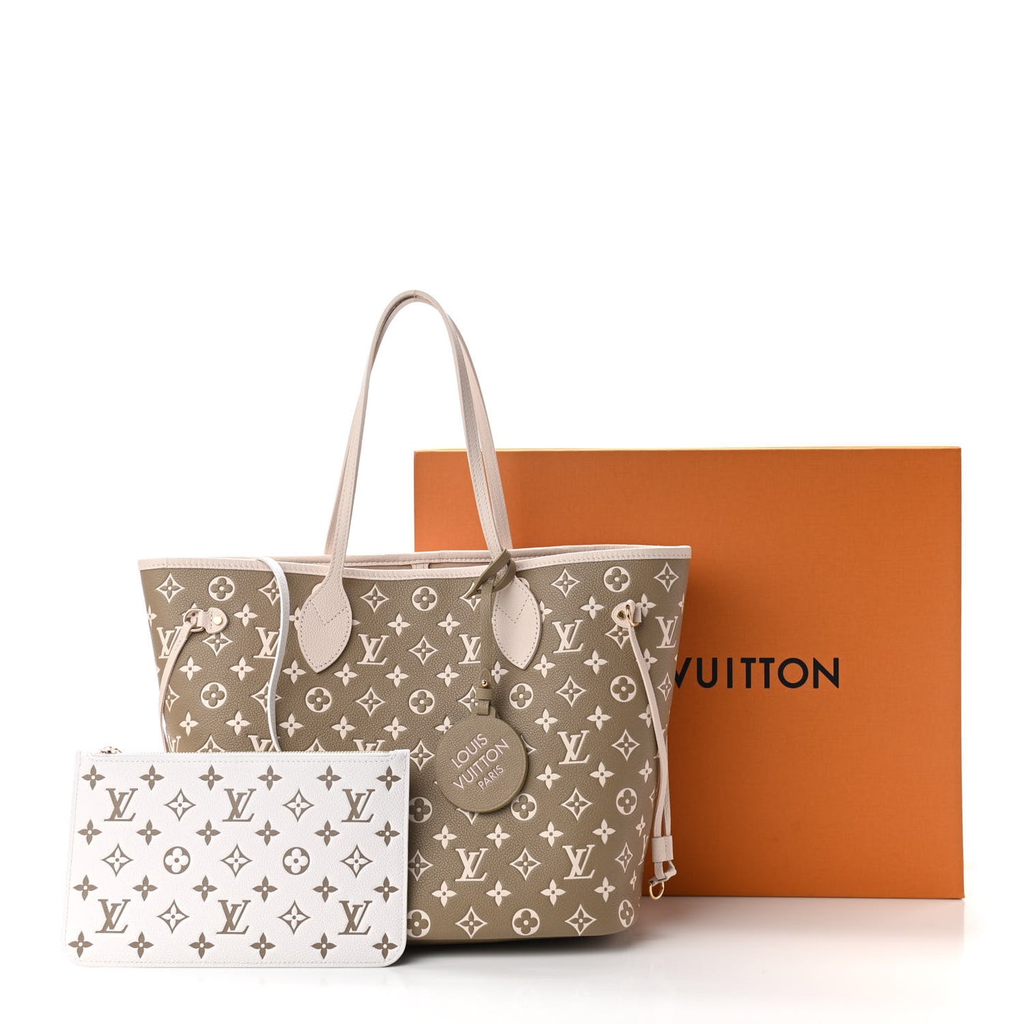 Empreinte Monogram Spring In The City Neverfull MM Kaki Beige Cream