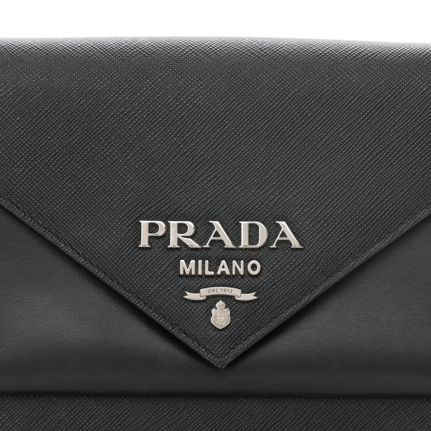 Saffiano City Calf Mini Envelope Bag Black