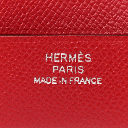 Hermes Grained Madame Calfskin Lipstick Case with Mirror Rouge Piment 5 of 6