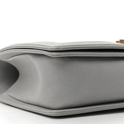 Chanel Caviar Quilted New Medium Boy Flap Grey 9 of 12