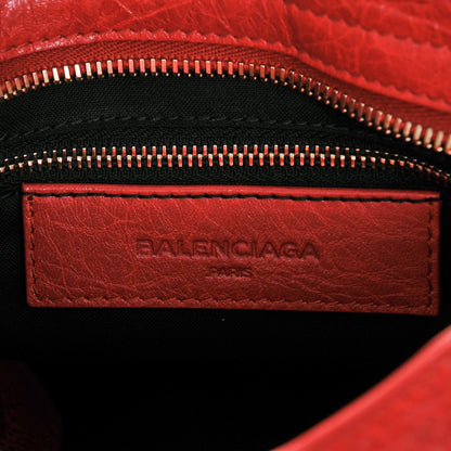 Balenciaga Agneau Gold Metallic Edge Hardware Mini City Rouge Rubis 6 of 7