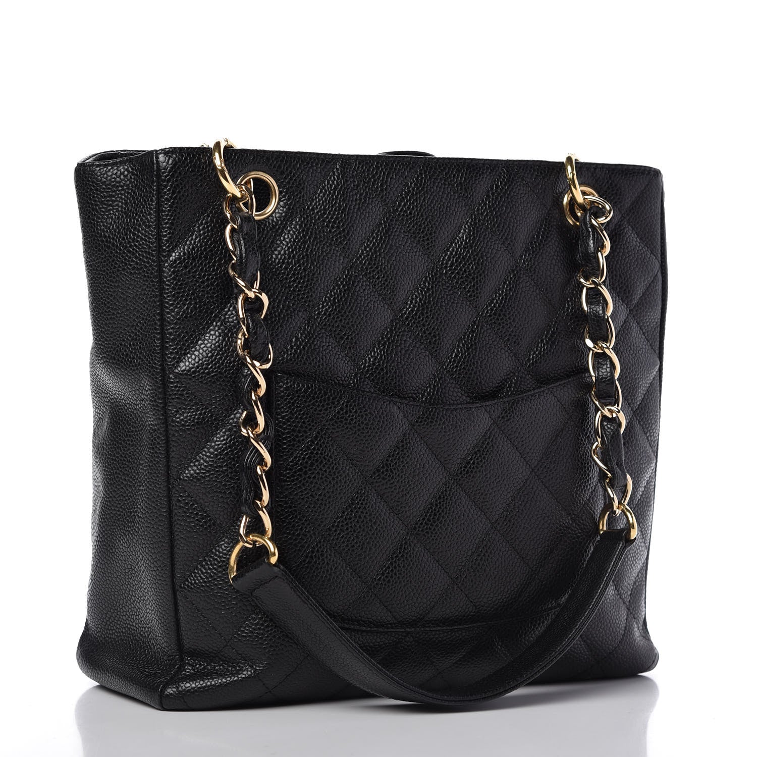 Chanel Caviar Quilted Petit Shopping Tote PST Black 3 of 9