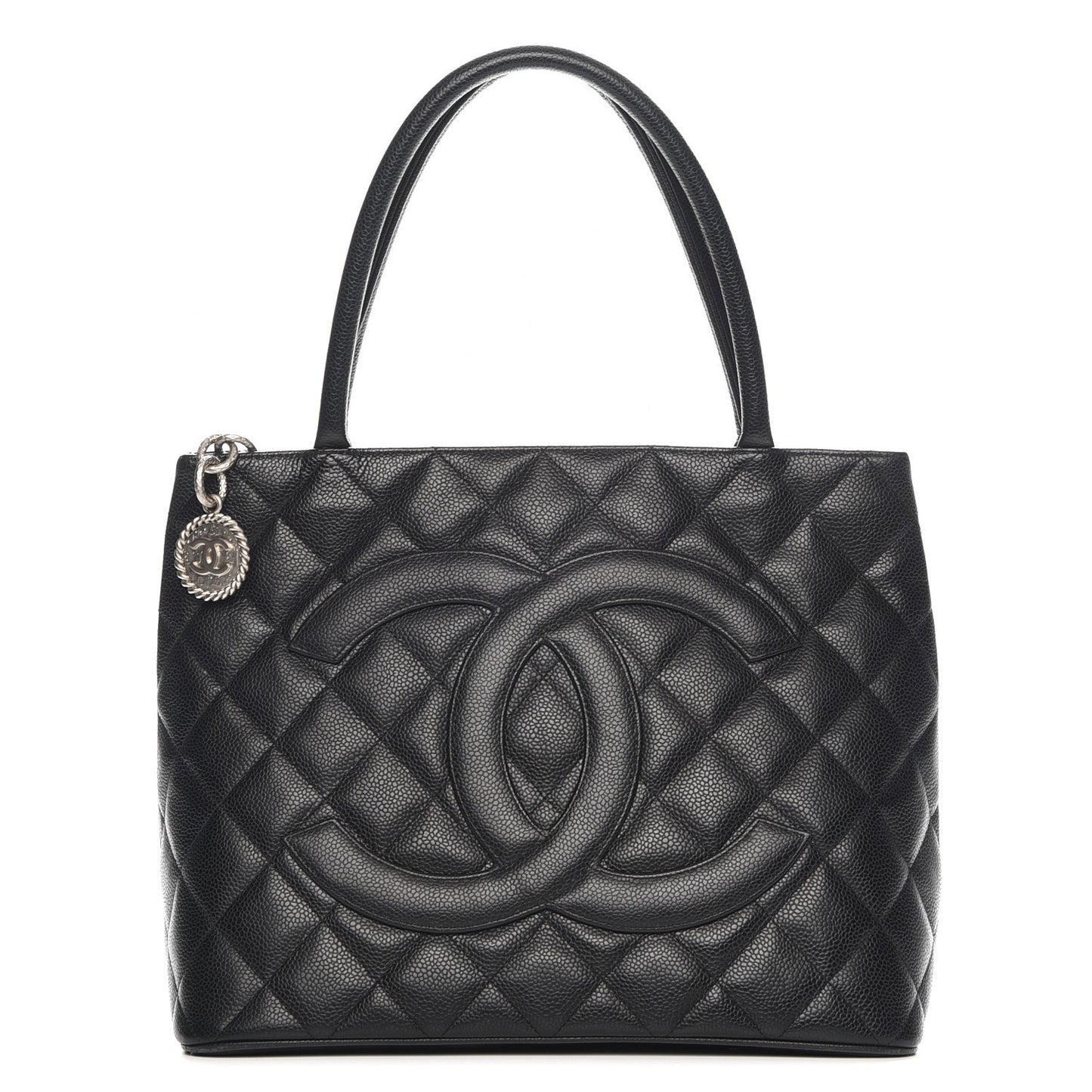 Caviar Medallion Tote Black