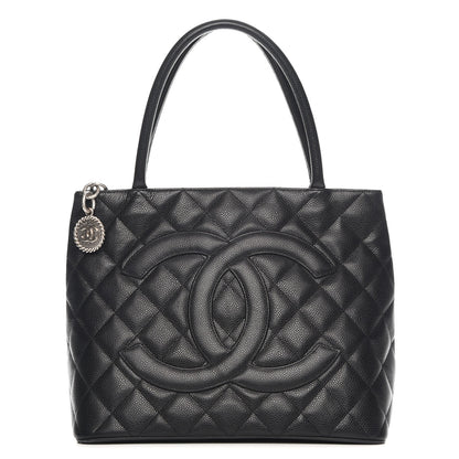 Chanel Caviar Medallion Tote Black 1 of 10