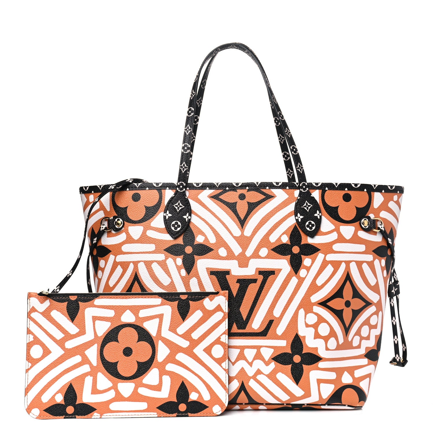 Louis Vuitton Monogram Giant Crafty Neverfull MM Creme Caramel 1 of 8