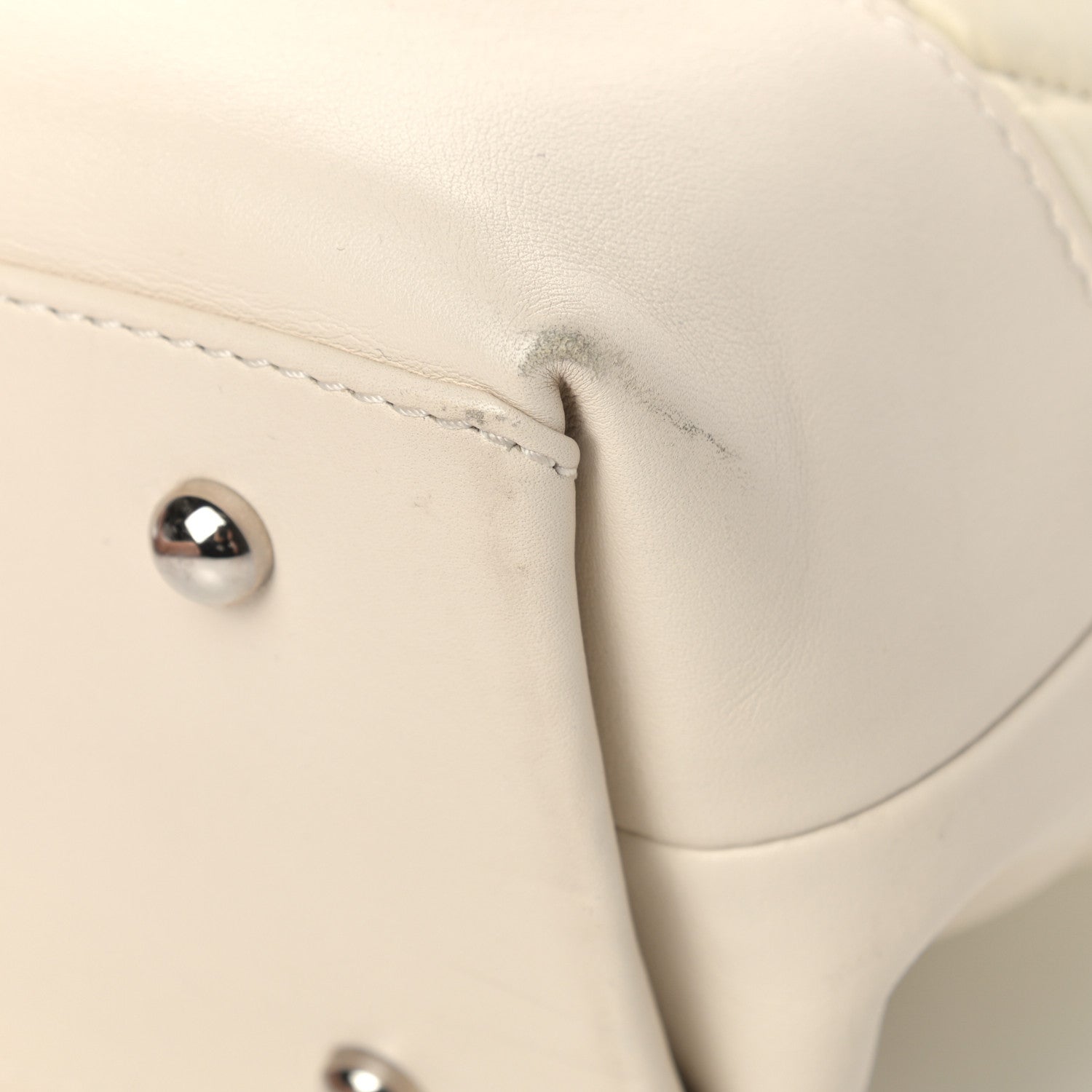 Chanel Aged Calfskin Quilted Be CC Tote Dark White 9 of 15