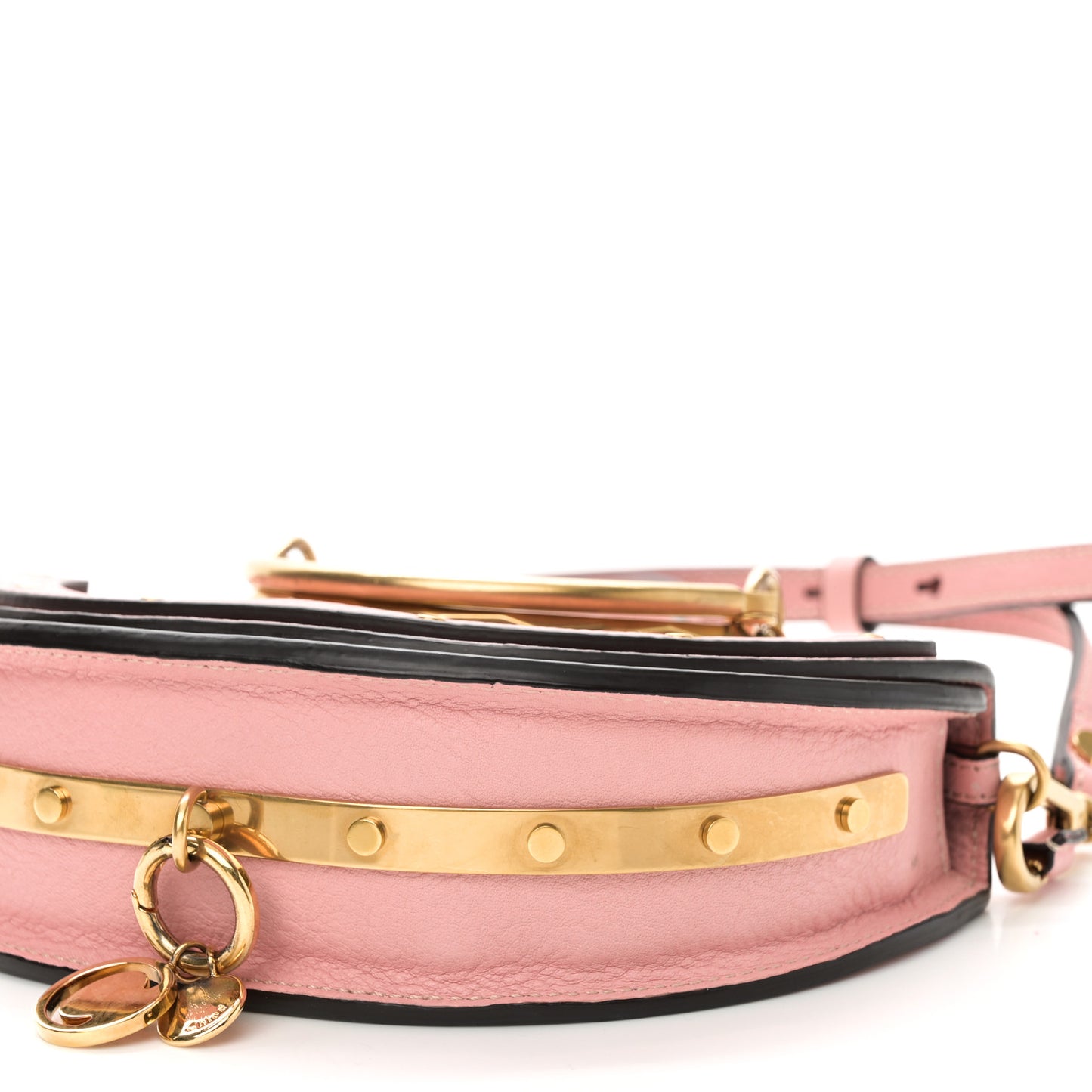 Calfskin Small Nile Bracelet Minaudiere Bag Washed Pink