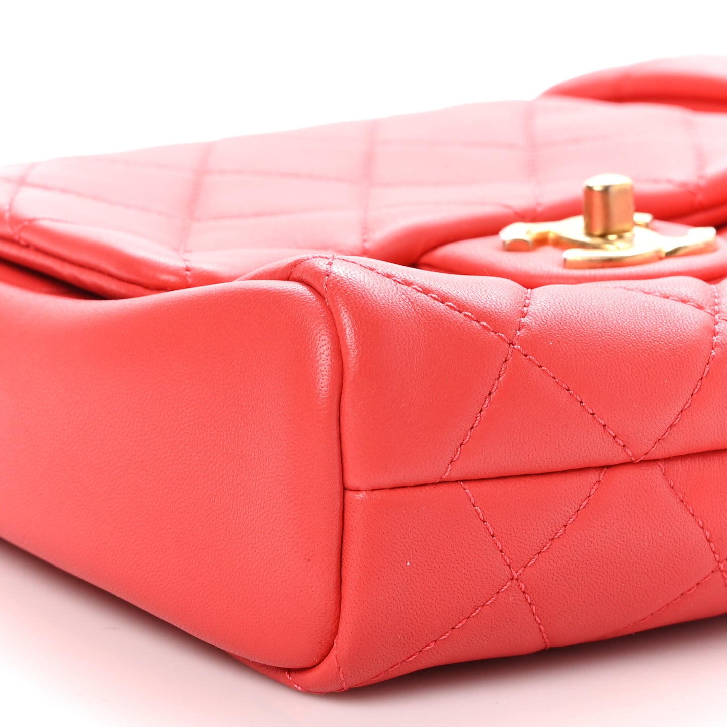 Lambskin Quilted Side-Packs Red