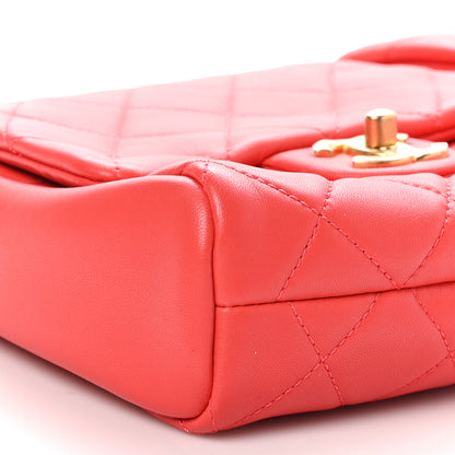 Chanel Lambskin Quilted Side-Packs Red 11 of 14