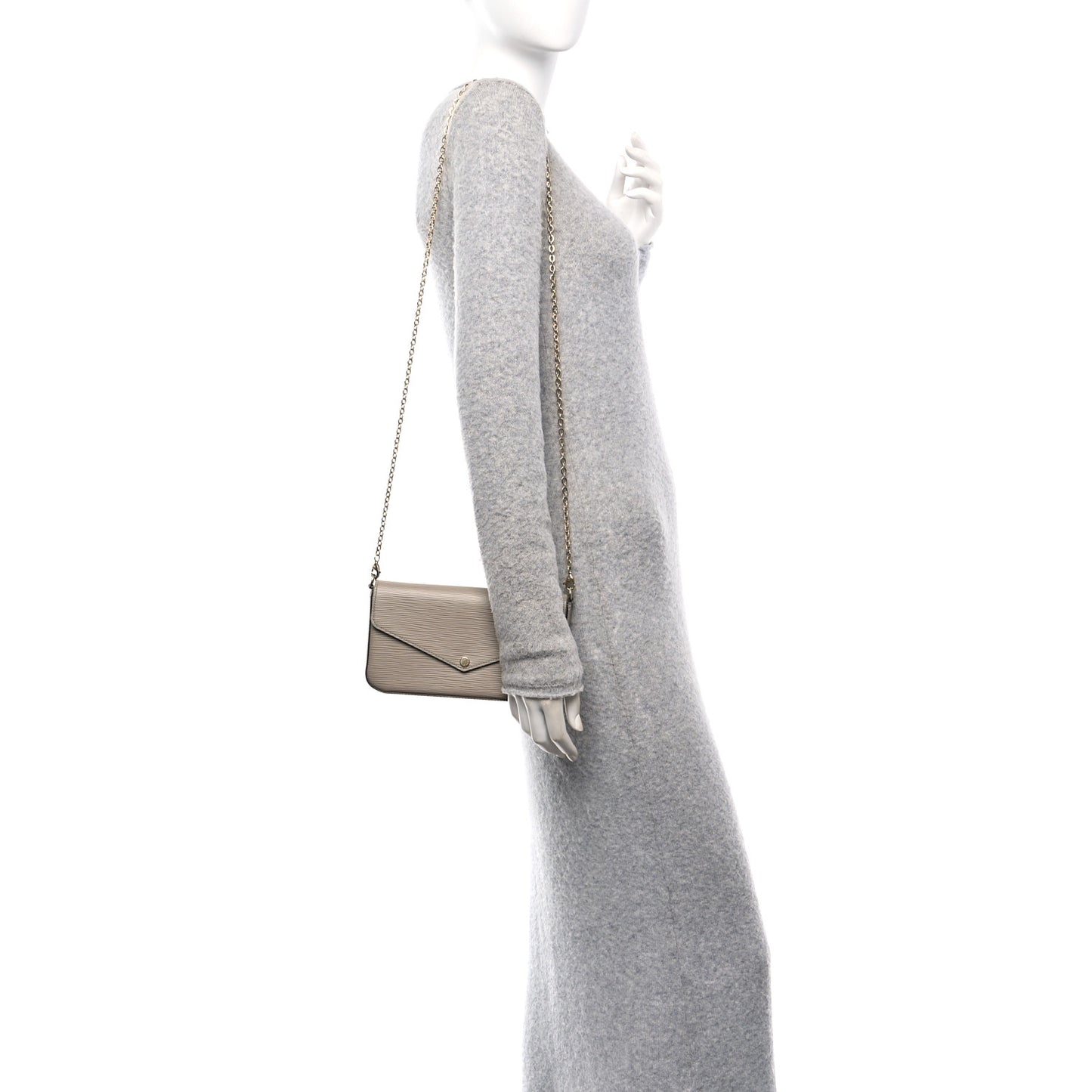 Epi Felicie Pochette Chain Wallet Galet