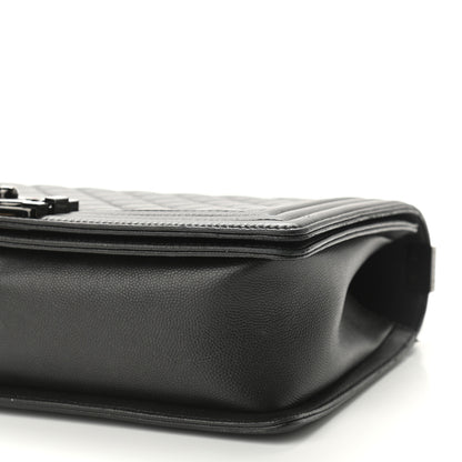 Chanel Caviar Quilted New Medium Boy Flap So Black 10 of 10