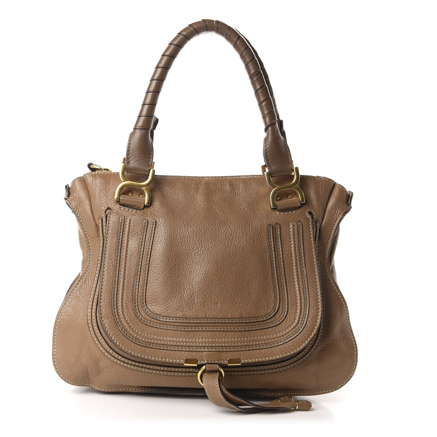 Calfskin Medium Marcie Satchel Nut