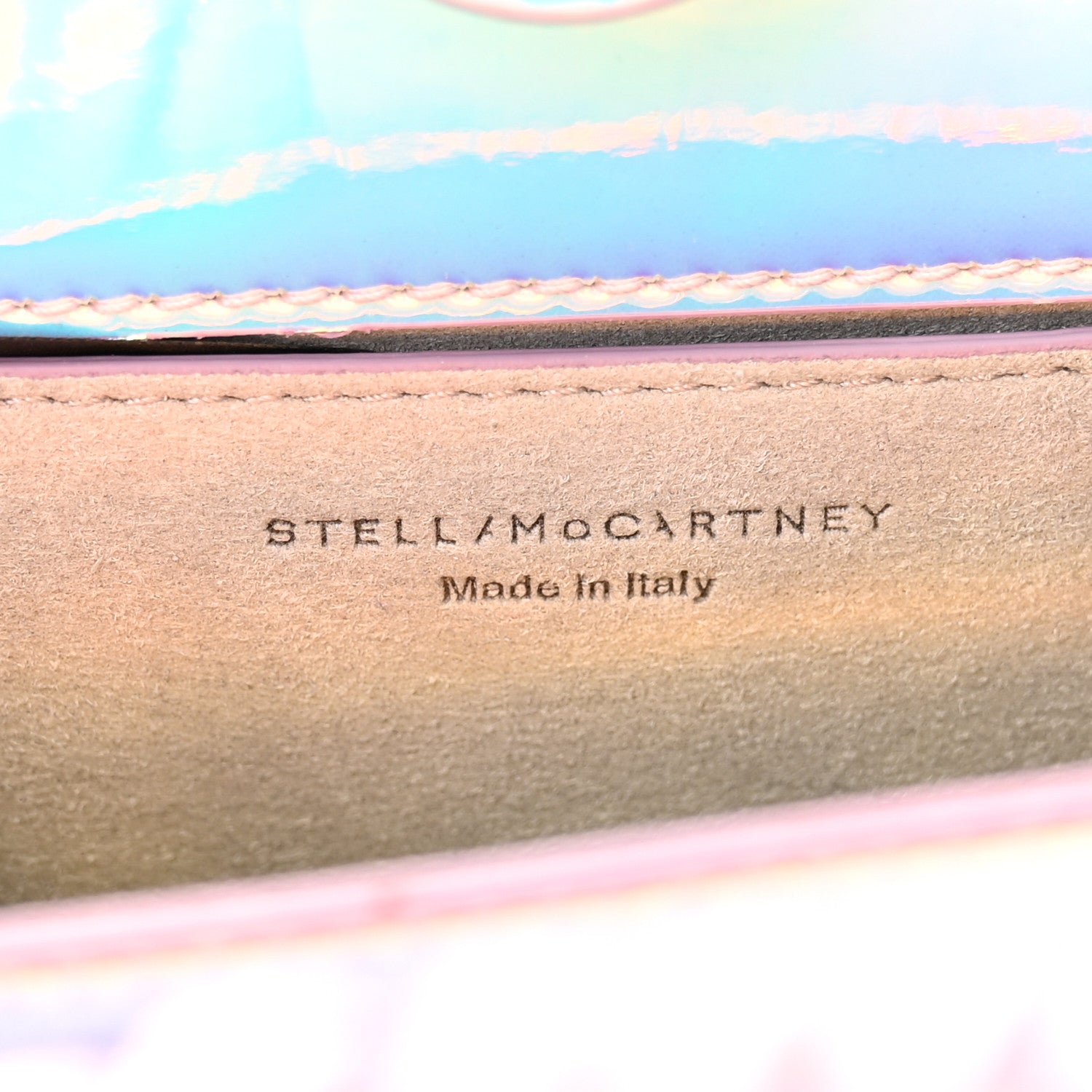 Stella McCartney Holographic Faux Leather Mini Falabella Silver 6 of 11