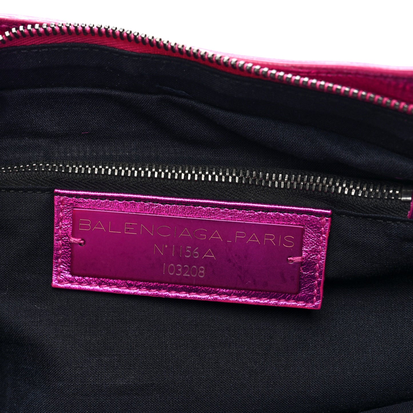Metallic Chevre Classic Hardware First Magenta