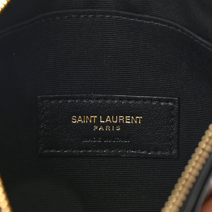 Saint Laurent Calfskin Monogram Printed Leopard Zip Bill Pouch Dark Gold Black 6 of 8