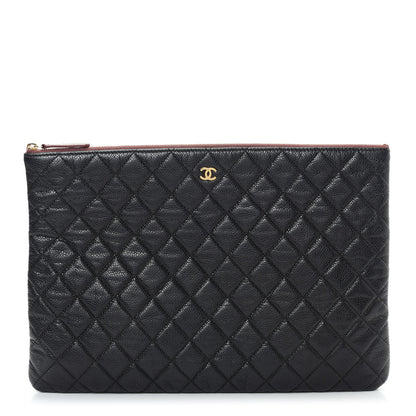 Chanel Caviar Quilted Large Cosmetic Case Black 1 of 8