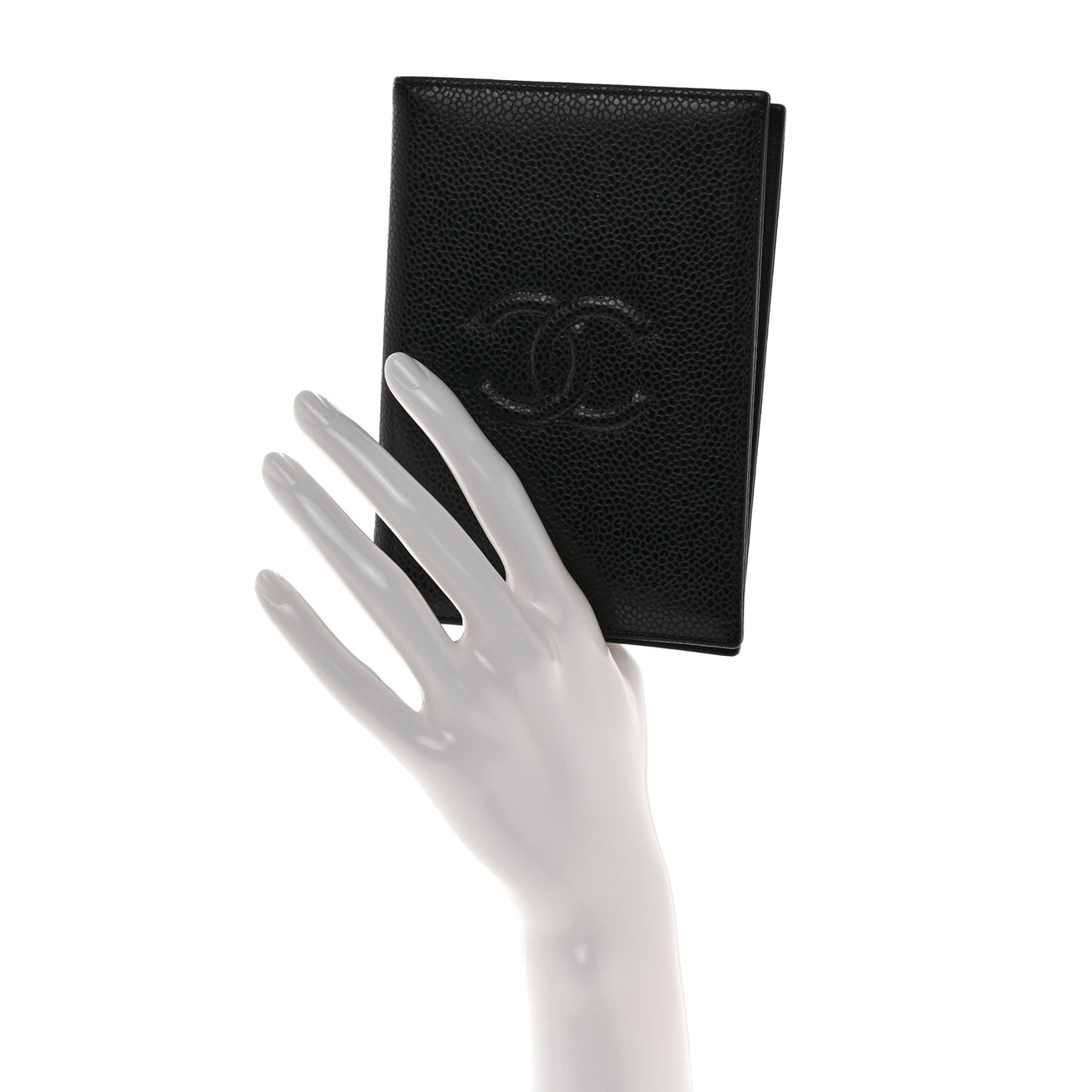 Caviar Timeless Passport Holder Black