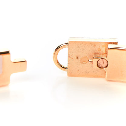 Hermes Enamel Narrow Clic Cadenas Bracelet GM Rose Dragee 5 of 7