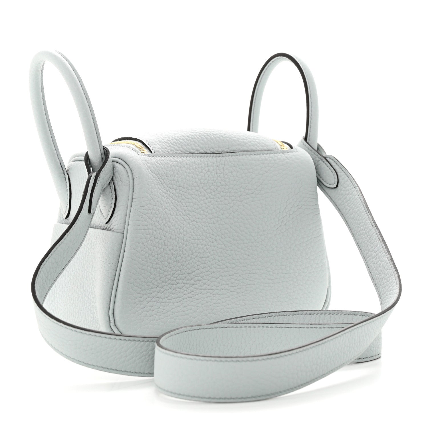 Hermes Taurillon Clemence Mini Lindy 20 Bleu Pale 3 of 10