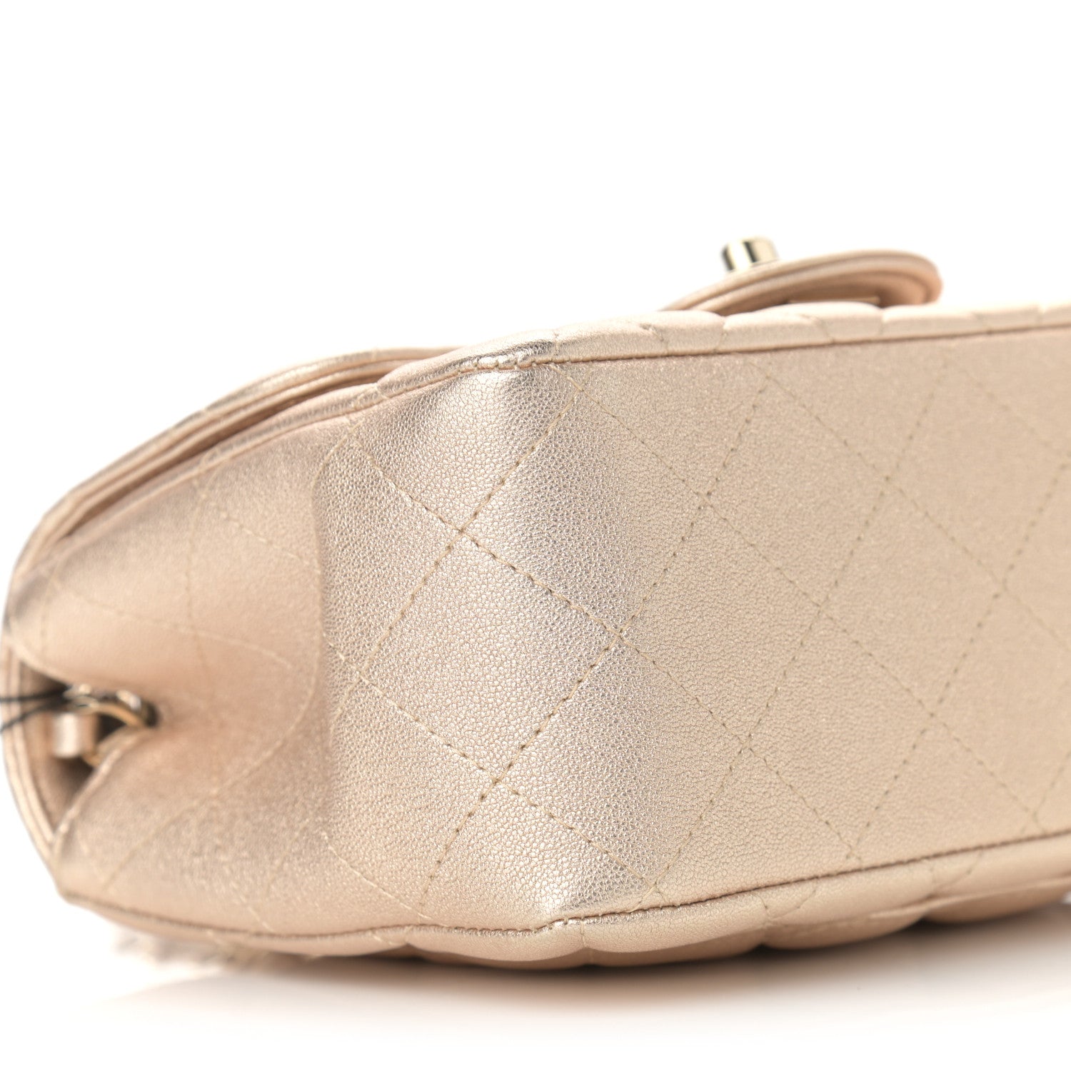 Chanel Metallic Lambskin Quilted Mini Square Flap Gold 7 of 8