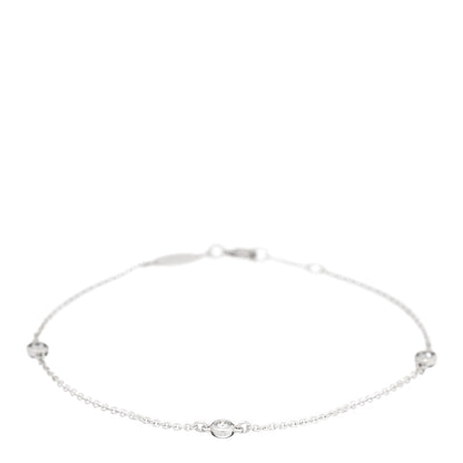 Tiffany Sterling Silver Diamond .09ct Elsa Peretti Diamonds By The Yard Bracelet 1 of 3