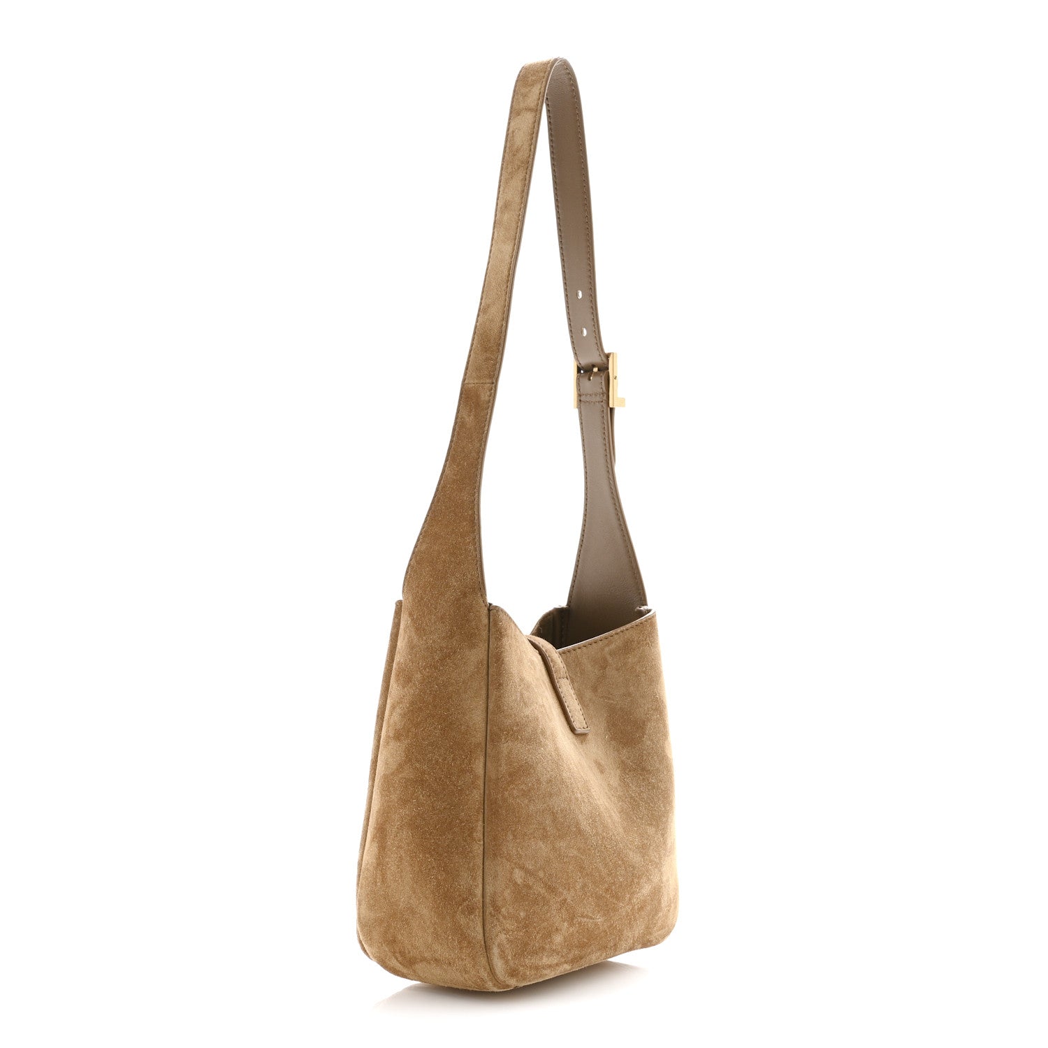 Saint Laurent Suede Baby Le 5 A 7 Hobo Golden Leaf Golden Leaf 3 of 13