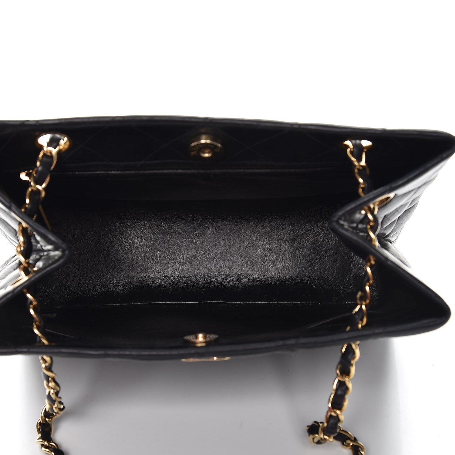 Chanel Lambskin Quilted Shopping Tote Black 5 of 11