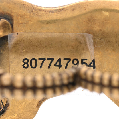 Gucci Crystal Tiger Multi-Finger Ring Gold Green 5 of 7