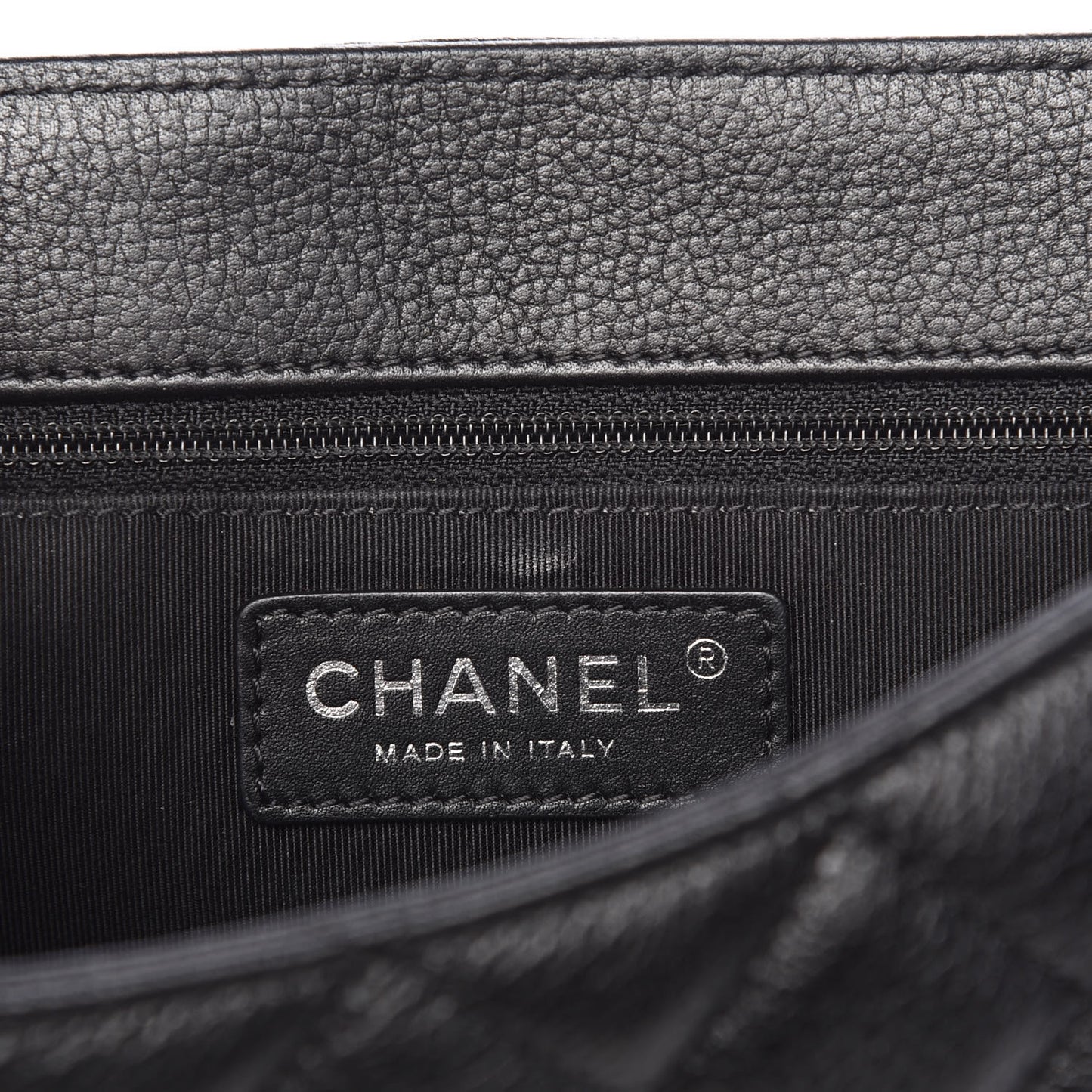 Calfskin Quilted Casual Pocket Messenger Flap Black
