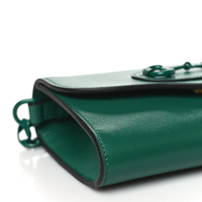 Gucci Azalea Calfskin Web Monochrome Mini Horsebit 1955 Chain Shoulder Bag Emerald 7 of 8
