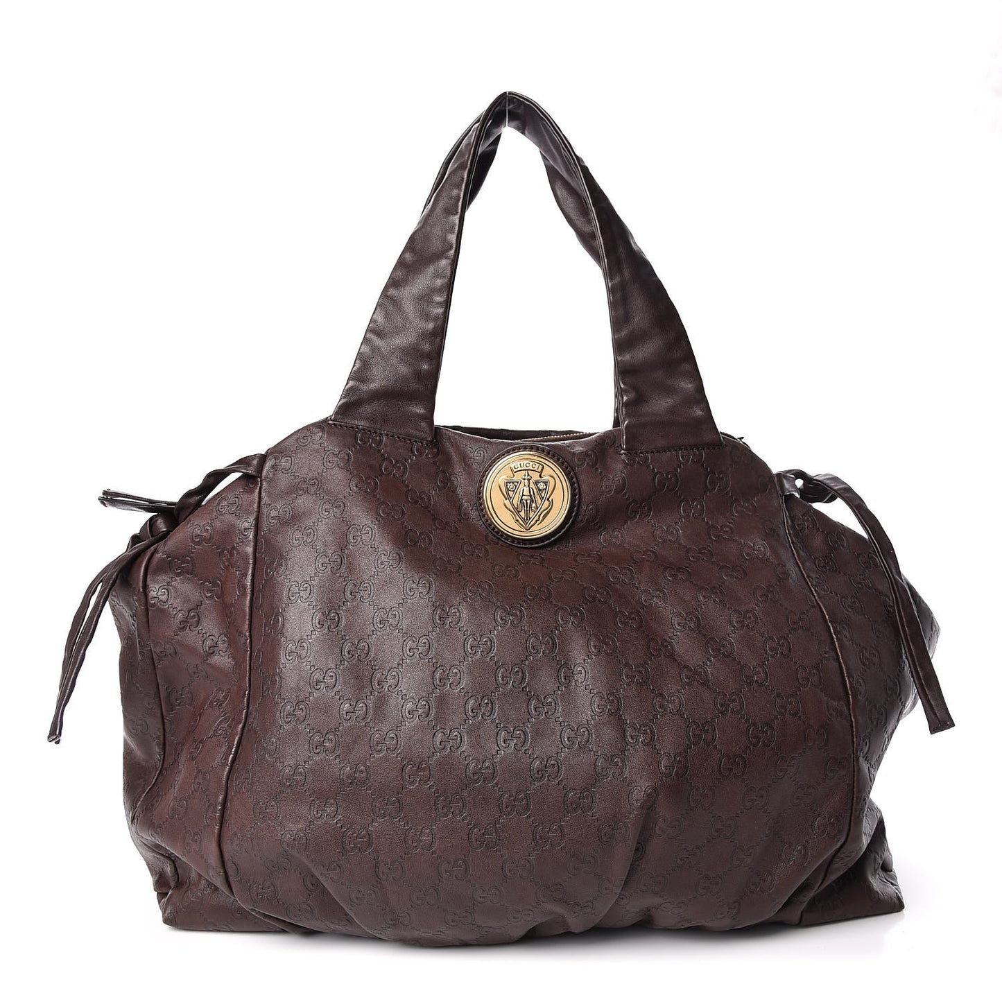 Guccissima Large Hysteria Tote Chocolate