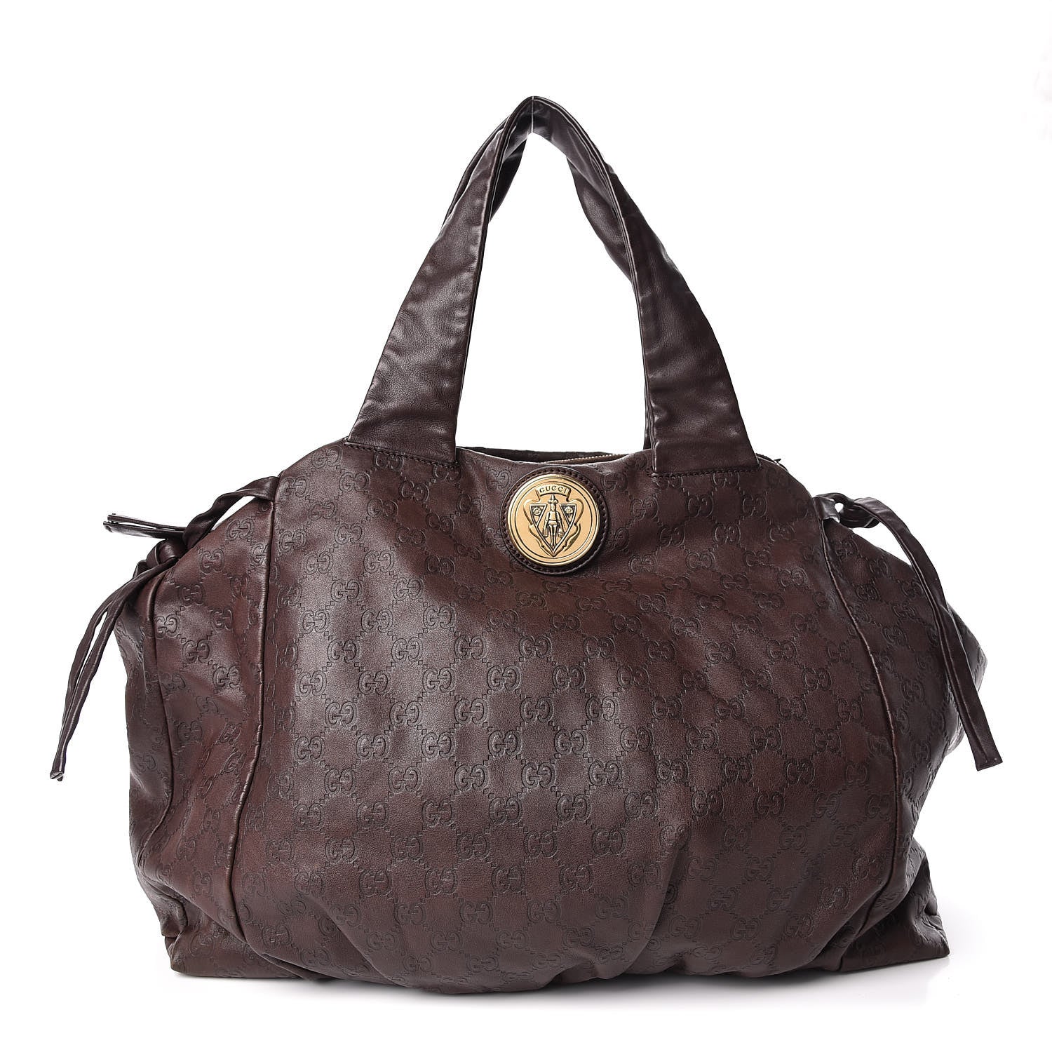 Gucci Guccissima Large Hysteria Tote Chocolate 1 of 9