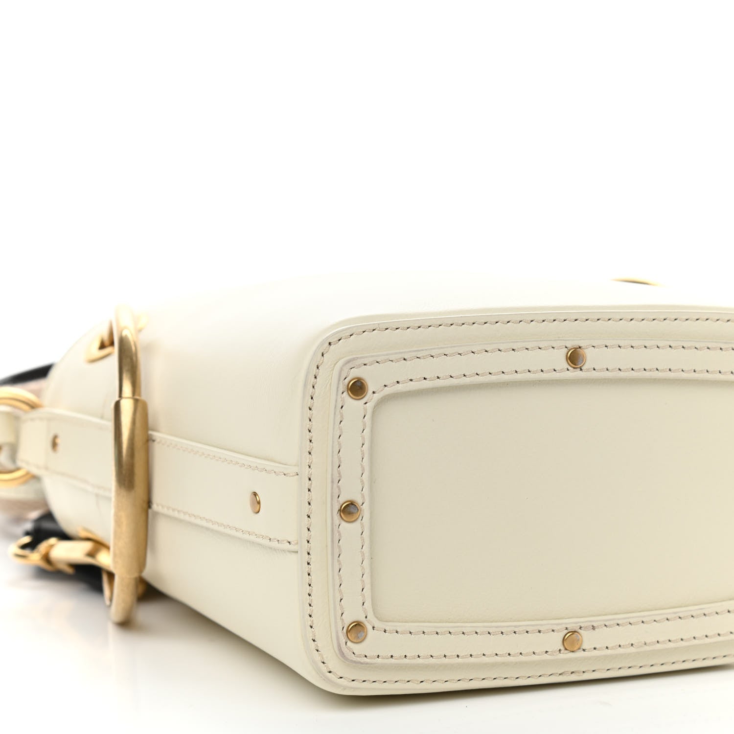 Chloe Smooth Calfskin Mini Roy Bucket Bag Natural White 10 of 12