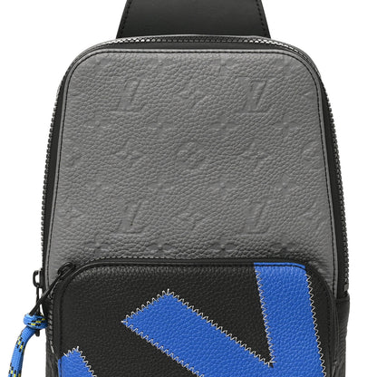 Louis Vuitton Empreinte Avenue Sling Bag Grey Blue 7 of 9