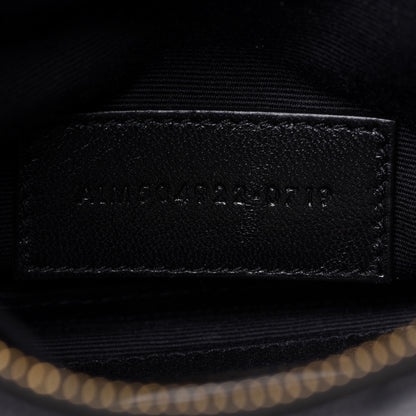 Saint Laurent Grain De Poudre Chevron Monogram Bill Pouch Black 7 of 13