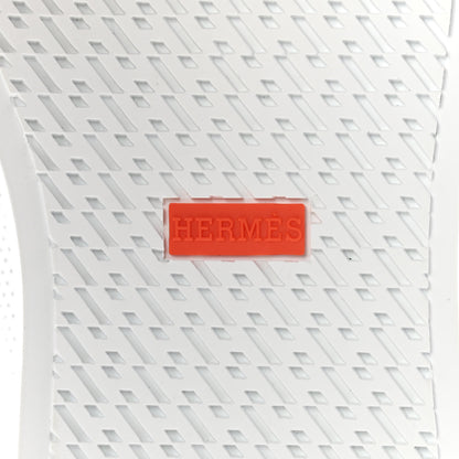 Hermes Calfskin Perforated Day Sneakers 38 White 6 of 8