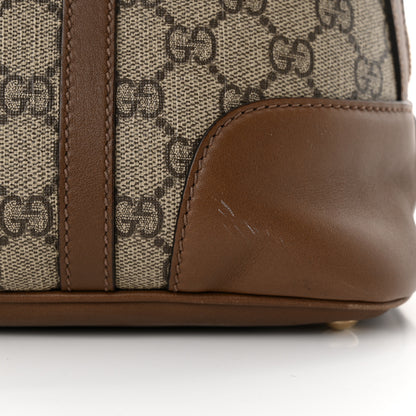 Gucci GG Supreme Monogram Margaux Calfskin Small Nice Top Handle Dome Bag Beige Ebony Acero 18 of 23