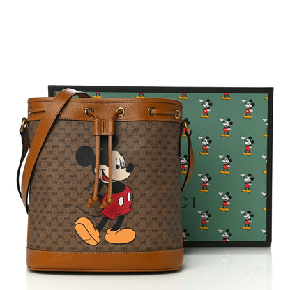 Gucci X DISNEY Mini Vintage GG Supreme Monogram Bucket Bag Beige Vintage Sun Oil 12 of 12