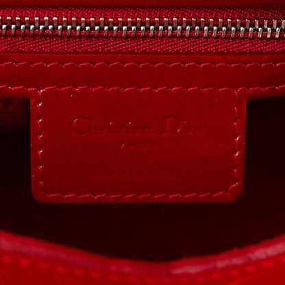 Christian Dior Patent Cannage Large Lady Dior Red 6 of 12