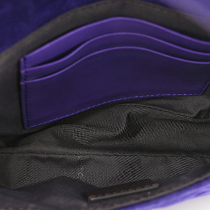 Fendi Velluto FF Embossed Mini Baguette Viola Plus 5 of 10