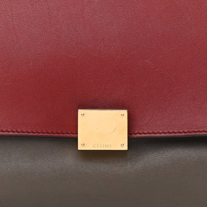 Celine Smooth Calfskin Suede Large Tri-Color Trapeze Taupe 12 of 17