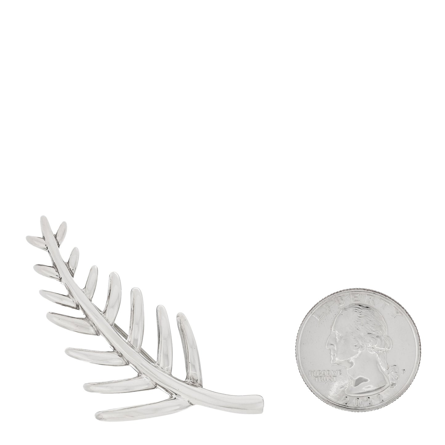 Sterling Silver Palm Leaf Brooch Pin