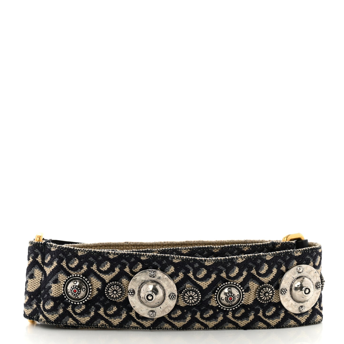 Oblique Studded Shoulder Strap Blue