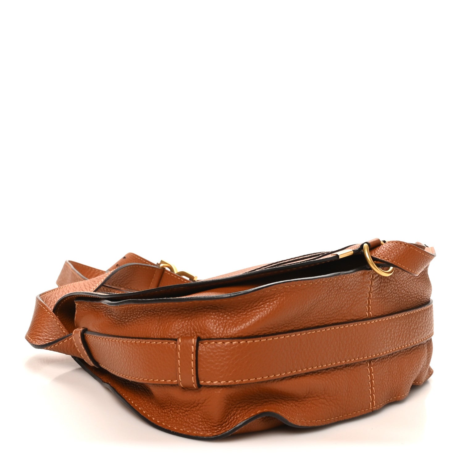 Chloe Grained Calfskin Medium Marcie Saddle Bag Tan 4 of 9