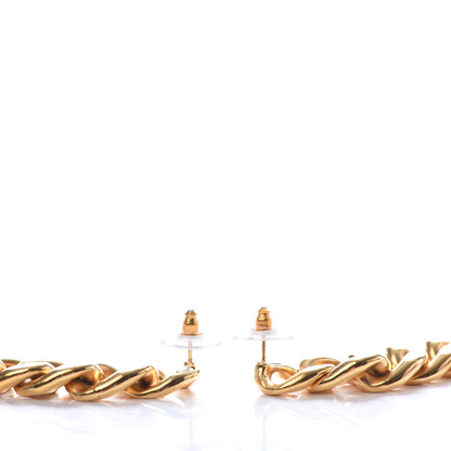 Chanel Metal CC Pick Drop Earrings Gold 3 of 5