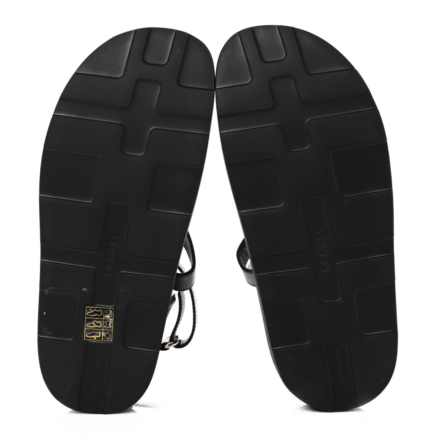 Hermes Calfskin Womens Enid Sandals 36 Black 5 of 10
